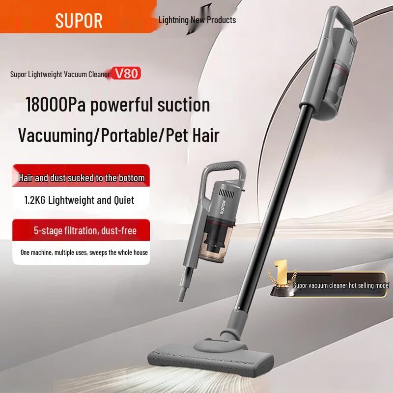 SUPOR SJ-V80 High-Power Wired Vacuum Cleaner for Pet Homes CN plug (adapter included)