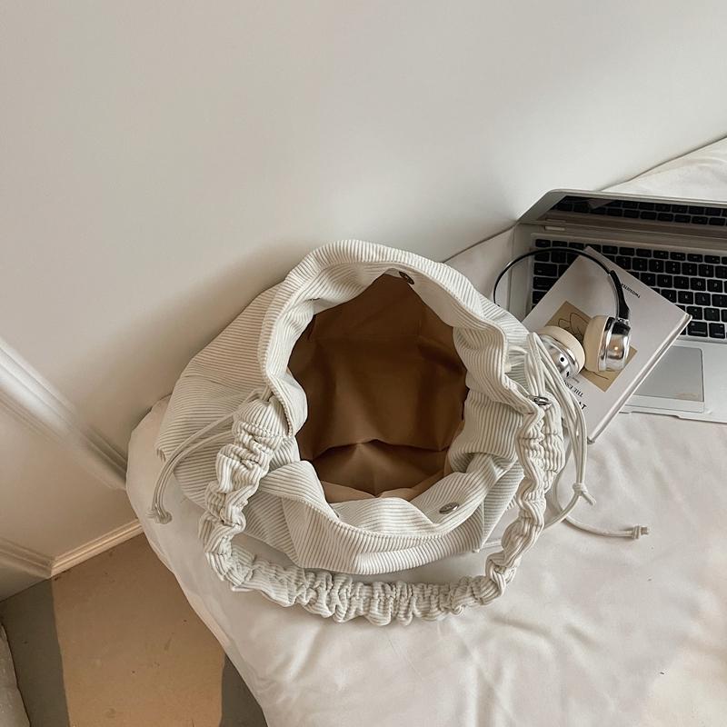 Damen Kord Umhängetasche mit Kordelzug