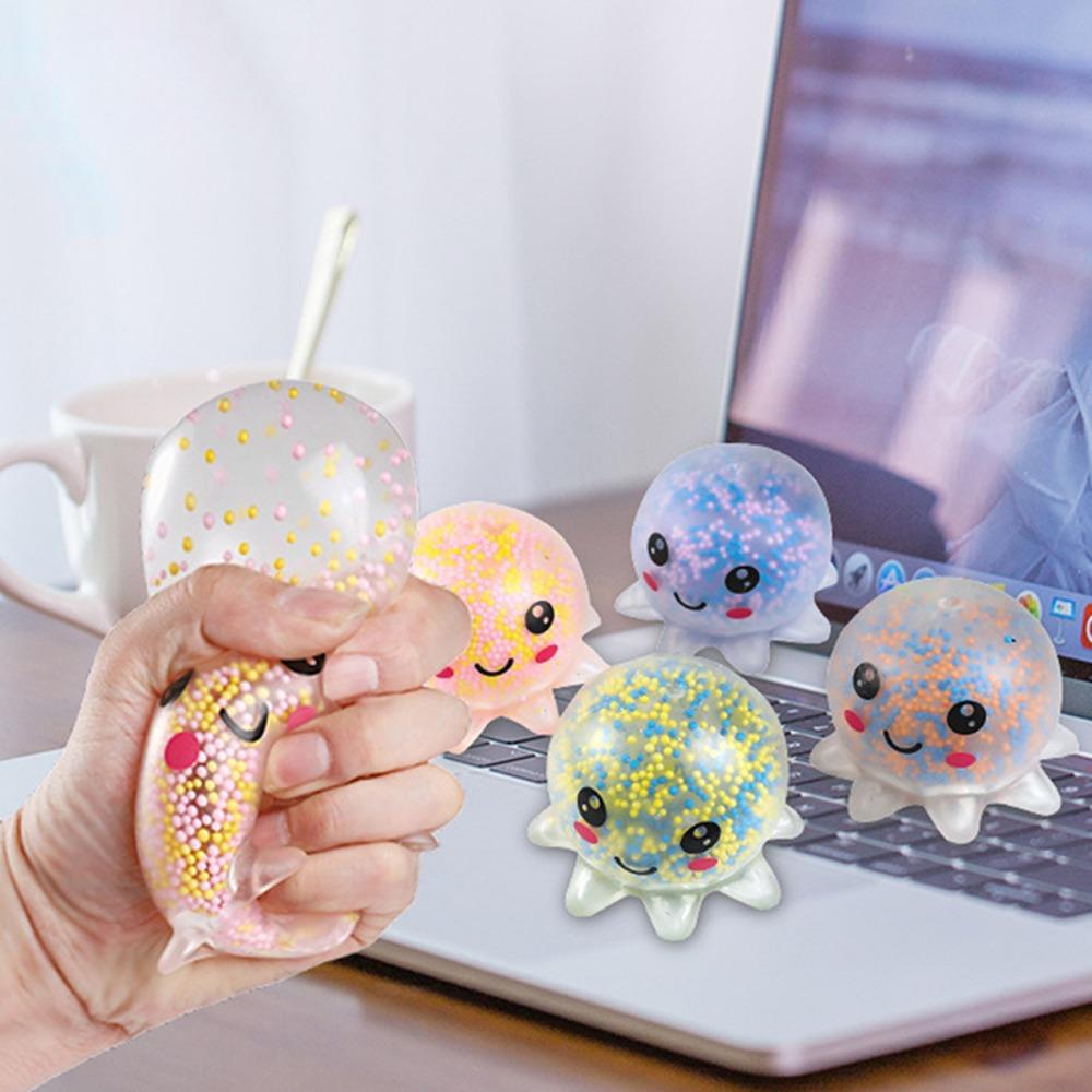 Stress Relief Toy Interactive Gift Squid Vent Ball Squeeze Toy Octopus Ball Glowing Octopus Toy