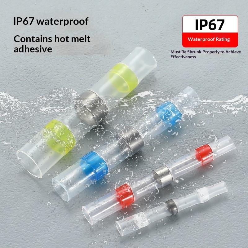 50/70/100 st Elektrisk Koppartejp Lödstrumpa Vattentät Lödningstätning Tennring Värmekrympande Stumtrådskontakt Terminal