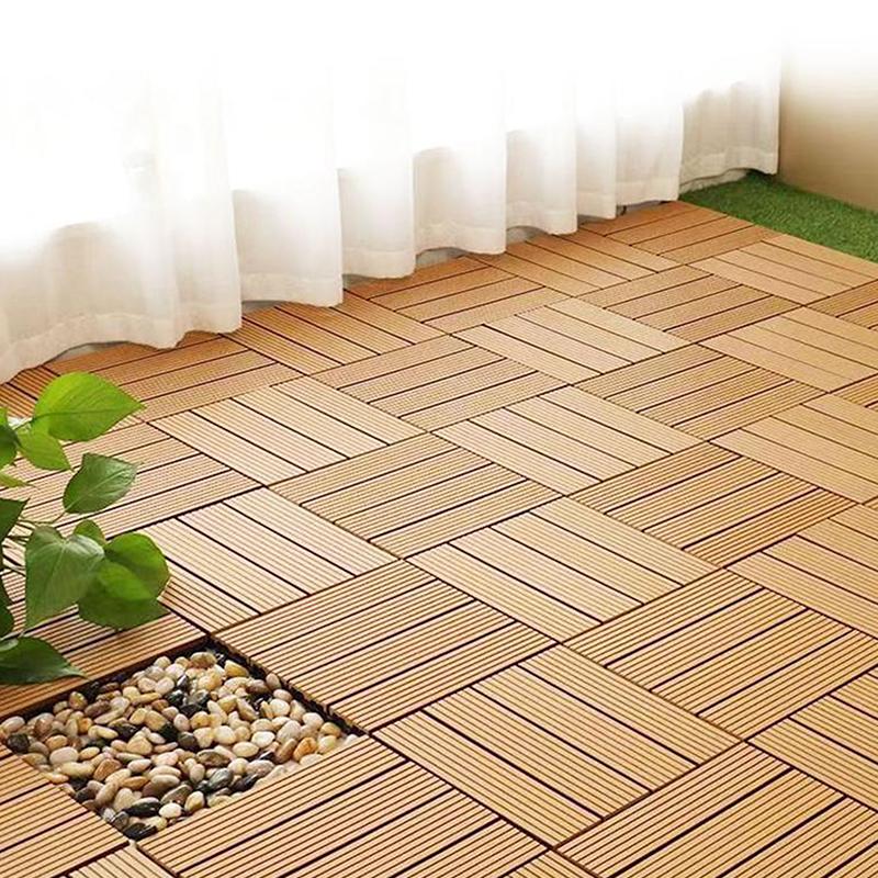 Diy Plastic Wood Flooring For Balcony Bathroom Courtyard Garden Terrace - Outdoor Splicing Waterproof Anti-Slip Floor Mat