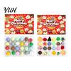 Holiday Countdown Box Merry Christmas Dumpling Gift Box, Xmas Advent Calendar with Stress Relief Toy Squeeze Toys, 24 Days Steamed Bun