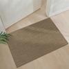Rubber Backing Door Mat with Faux Linen Like Texture Nonslip Safety Absorbent Floor Mat for Front Door Entryway Entrance