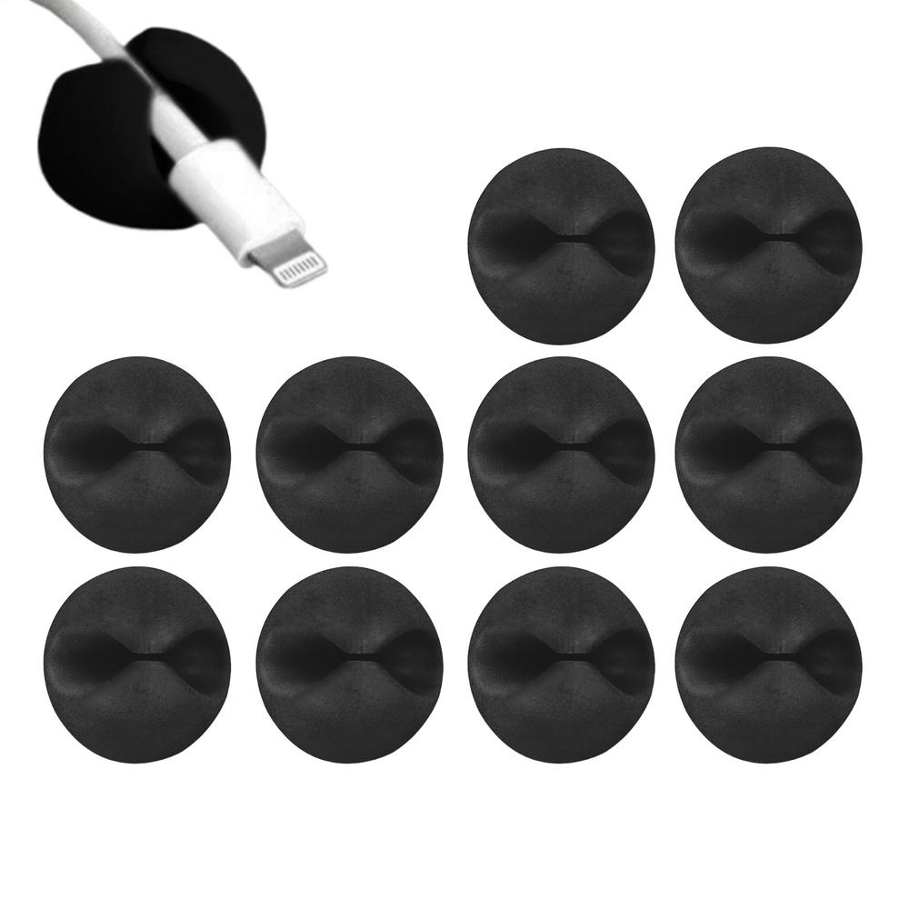 10Pcs Mini Cable Winder Organizer USB Charging Cable Clip Desk Tidy Organiser Wire Cord Holder Protectors In Office Home Cars