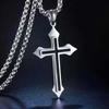 Exquisite Cross Studded Zircon Pendant Necklace for Women Fashion Glamor Wedding Jewelry