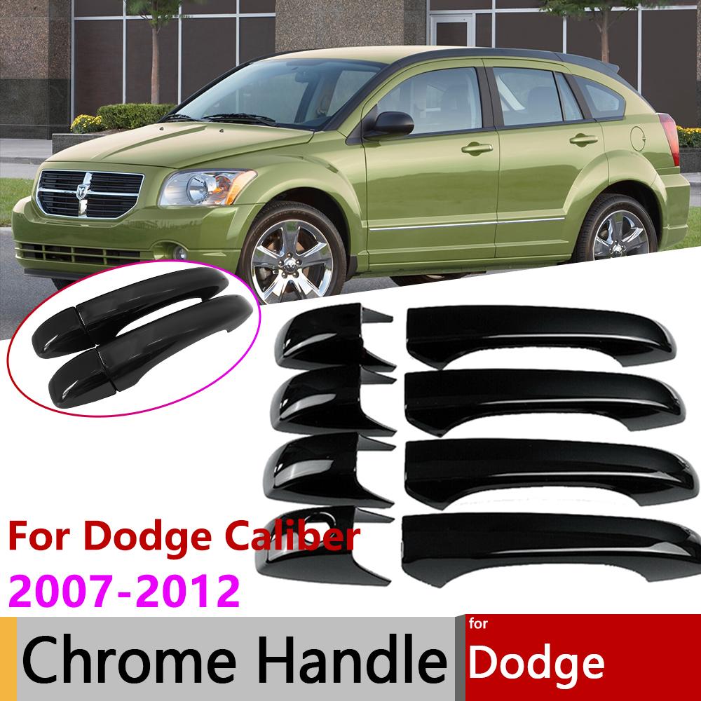 For Dodge Caliber 2007 2008 2009 2010 2011 2012 Gloss Black Door Handle Cover Trim Protective Car Exterior Accessories Stickers