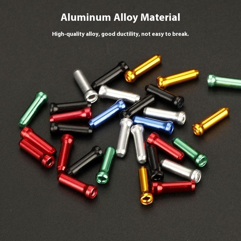 20Pcs Multiple Colors Aluminum Alloy Bicycle Brake Shifter Inner Cable Tips Crimps Wire End Cap Cable Line Core Cap Cover Gear