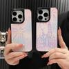 Applicable iPhone16Pro mobile phone case ins Fireworks Castle Apple 15 leather pattern advanced anti-drop protective case 13