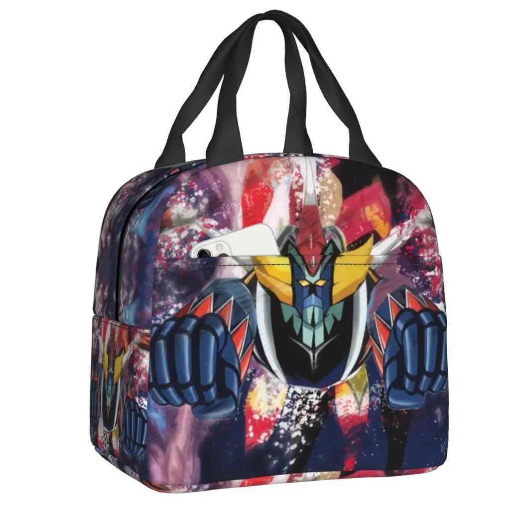 Goldorak Grendizer Actarus Isolierte Lunchtasche für Picknick UFO Roboter Goldrake Auslaufsicher Thermokühltasche Bento Box Frauen Kinder
