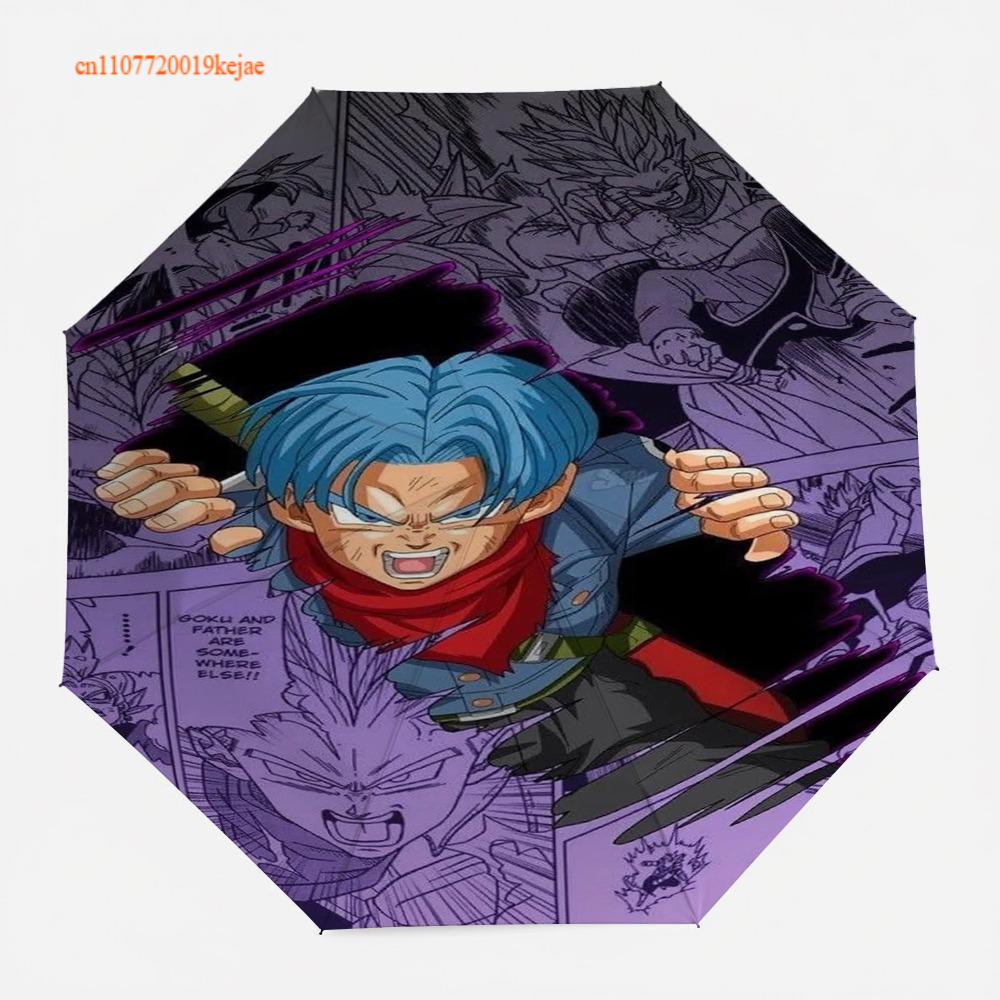 Anime Dragon Ball Vegeta Umbrella, Classic Manga Battle Scene Collage, Compact Folding Umbrella, for Cosplay & Daily Use