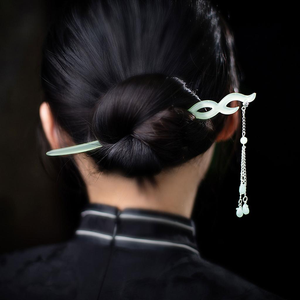 Haarstab im chinesischen Stil Perlenquaste Haarnadel Essstäbchen Vintage Mädchen Hanfu Haarspange Kopfschmuck Anhänger Fransen Haarschmuck