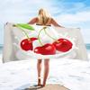 Red Cherry Beach Towels,Oversized Absorbent Lightweight Soft Blanket Towel,Quick Dry Sand Free Pool Towels for Beach Vacation