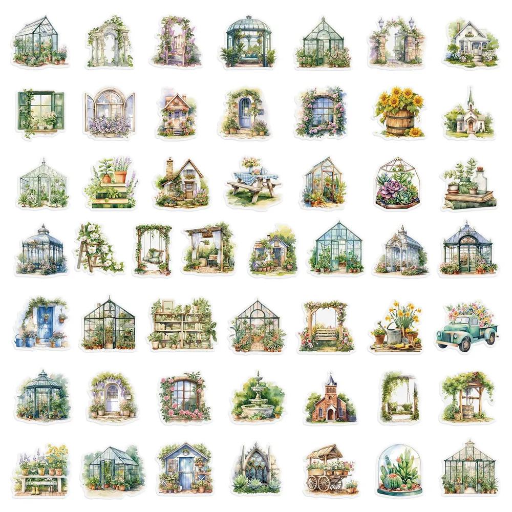 Набор из 50 прозрачных мультяшных наклеек-образцов - Прозрачные ПЭТ-наклейки One Size