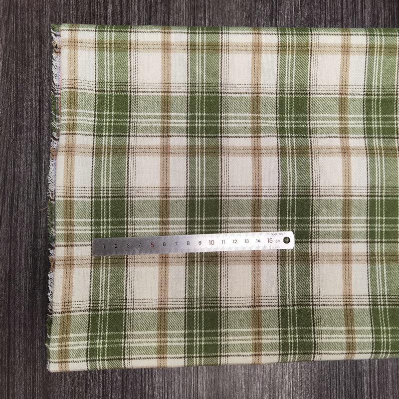 Children's Twill Plaid Flannel Shirt Fabric - Yarn Dyed, Brushed Cotton