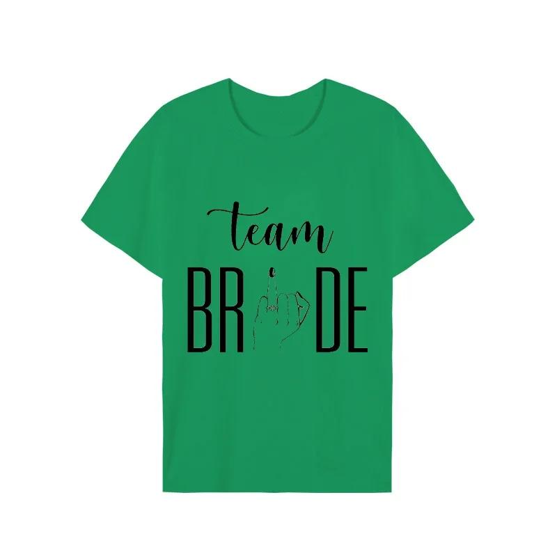 Women Team Bride T Shirt Future Bride Tops Bachelorette T-shirt Short Sleeve EVJF Tshirts Ring Finger Wedding Hen Party Tees