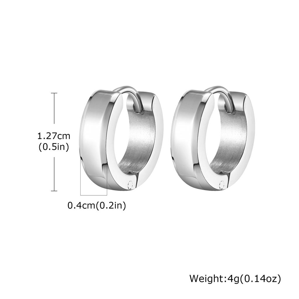 Punk Stainless Steel Huggie Earrings for Men, Fashion Unique Small Hoop Earrings, Waterproof Hypoallergenic Jewelry