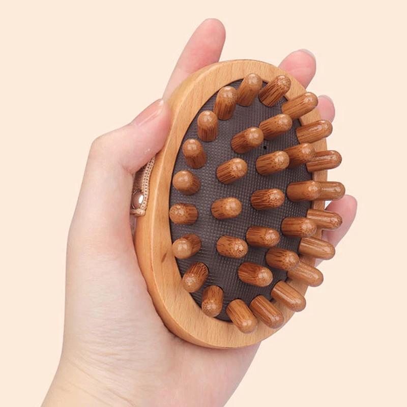 Spazzola Anticellulite per il Corpo Lenitiva in Legno Oli Essenziali Spa Massaggio Cuscino d'Aria Pettine per Capelli Massaggio Cuoio Capelluto Massaggiatore per il Corpo