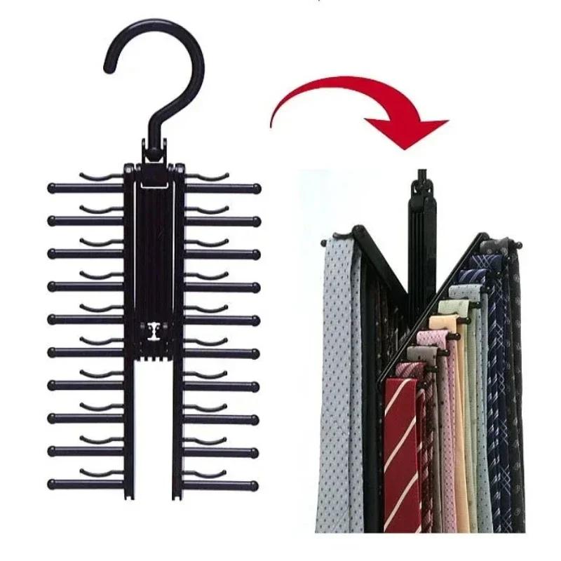 Portable Trouser Rack Hangers Household Stainless Steel Folding Pant Rack Tie Hanger Shelves Closet Convneince Organizer