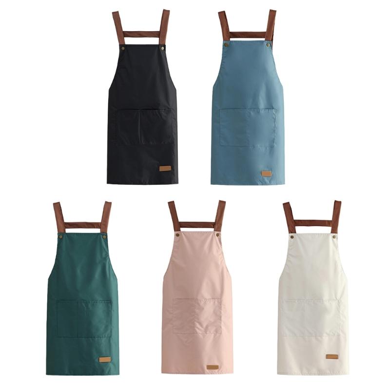 Waterproof Apron For Men And Women Household Kitchen Cooking Overall Printing Oil Resistant Wear-resistant