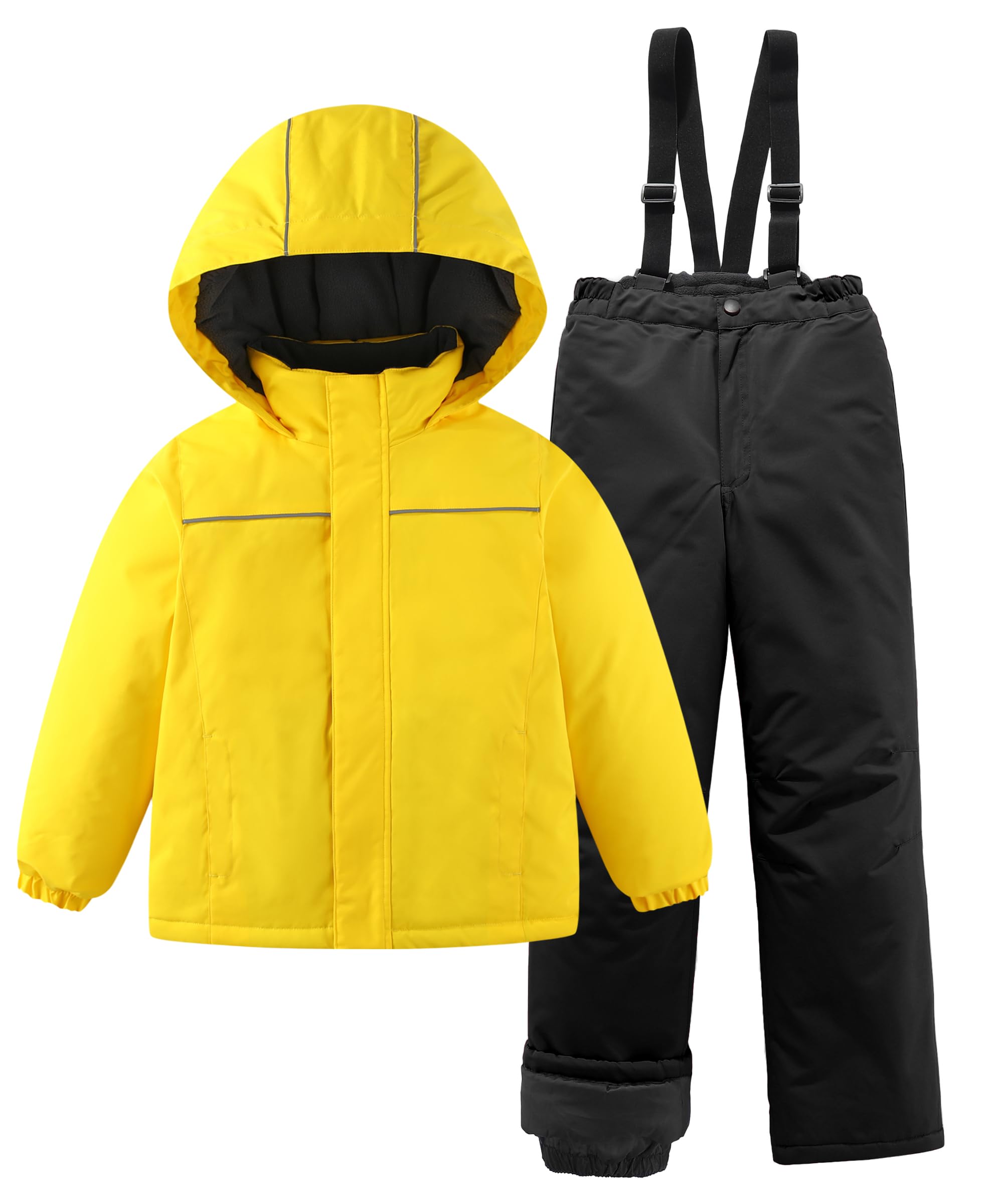 

M2C Snowwear Лыжная одежда Сноуборд Пуховик и Идеально для Снега Размер 130 Детский Комплект, Одежда, Брюки для Девочек, Комплект из 2 предметов, Игра, Желтый,