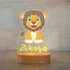 Personalized Animal Night Light - Custom Name Acrylic Lamp for Kids Bedroom Decor Baby Birthday Christmas Gift