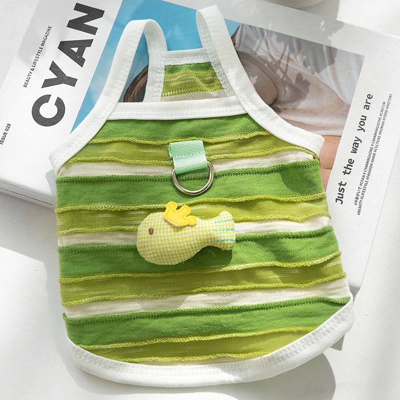 Primăvară și Vară Câine Drăguț Desene Animate Pui Tridimensional Tracțiune Vestă cu Două Picioare Pisică Subțire Teddy Haine pentru Câini de Companie