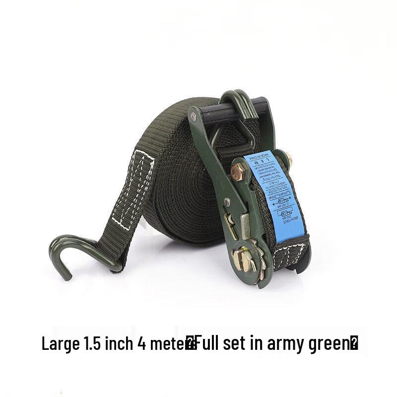 Heavy-Duty Ratchet Tie-Down Strap with Double Hooks