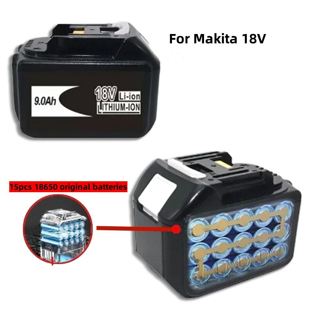 18V 18.0AH Rechargeable Battery Suitable for Power Tool Makita BL1830 BL1830B BL1840 BL1840B BL1850 BL1850B