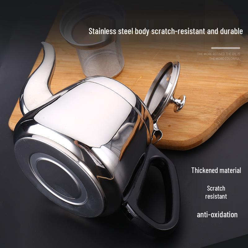 Large Capacity Stainless Steel Teapot with Filter for Electromagnetic Stoves