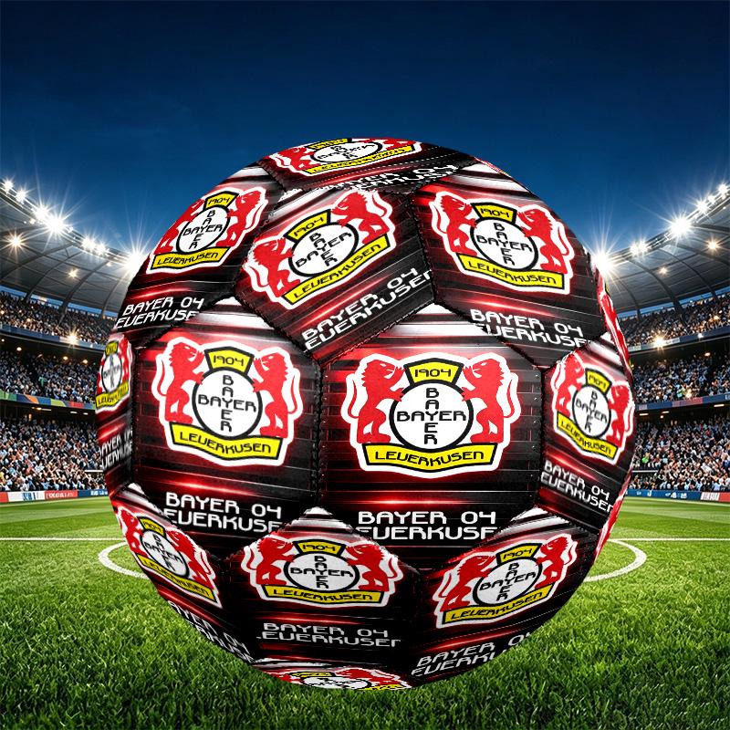 Bayer 04 Leverkusen Print Size 5 Soccer Ball, PU Wear Resistant Football for Match Training and Daily Practice, Birthday Gift for Soccer Fans