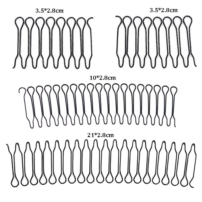 Clip Finitura Capelli Elastico Denti Pettine Invisibili Supporto Extra per Capelli Pettine Styling Capelli Donna Ragazza Forma a U Pettini Fissi