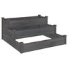 VidaXL Lit surélevé de jardin gris 120x120x56 cm bois massif de sapin 364306