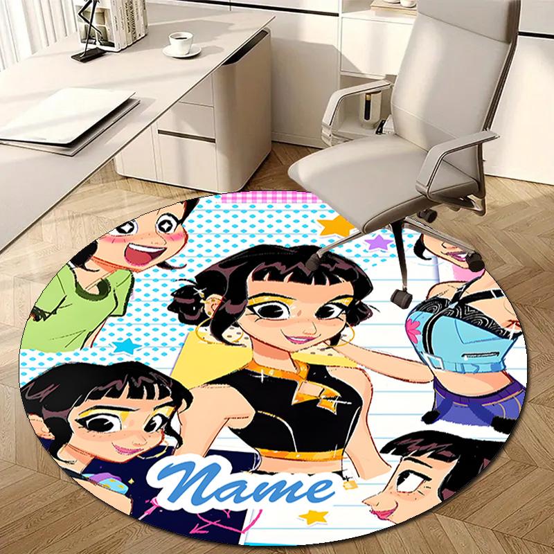 Personalized K-KPop Demon Hunters Round Chair Office Rug - Perfect for Mat, Office Chair & More - Ideal Gift for Birthdays and Holidays