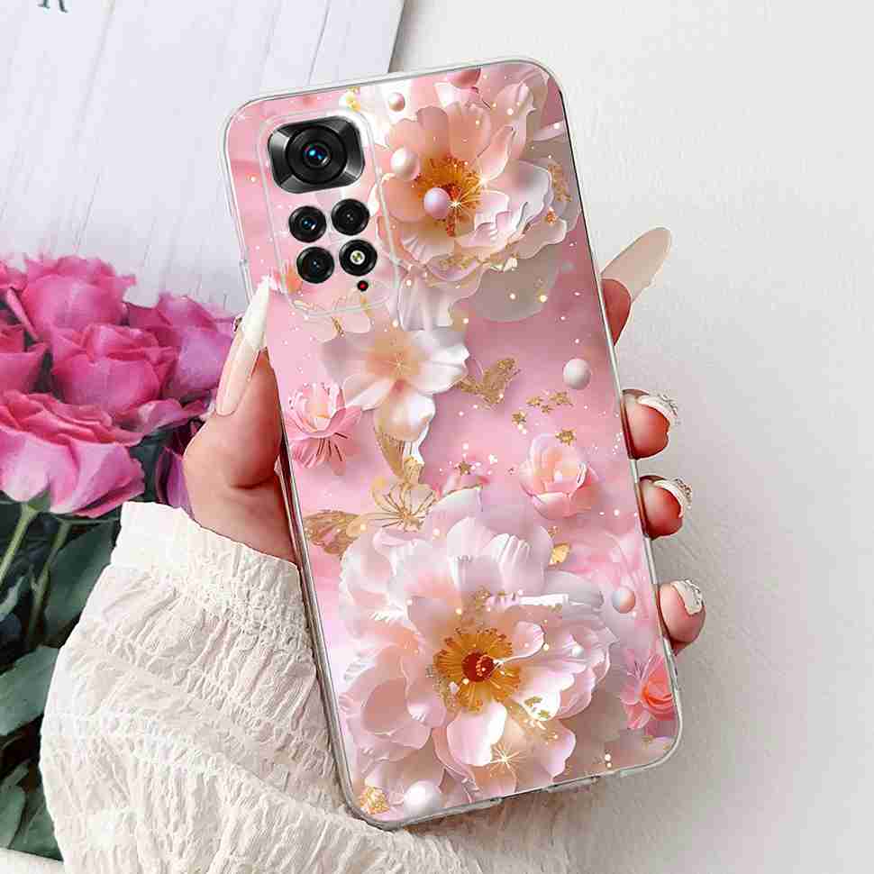 Colourful Flower For Xiaomi Redmi Note 11 4G Case Silicone Soft ShockPoof Back Cover For Redmi Note 11S Note11s Note11 4G Cases