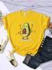 Frutta Avocado Fare Sport T-shirt da Donna Hip Hop Harajuku Manica Corta Morbida Traspirante Maglietta Abbigliamento Estivo Casual Top Femminili