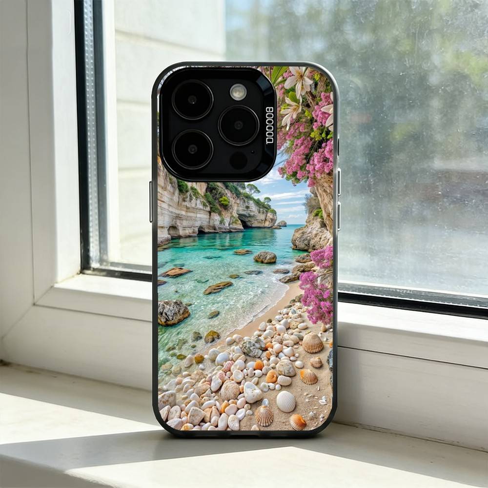 Landscape A-Art Phone Case For iPhone 17,16,15,14,13,12,11 Plus,Pro Max,XS,Colorful Silver Phone Case Funda Cover