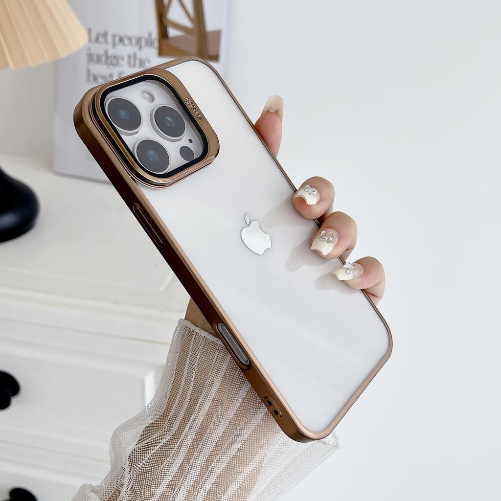 Für Apple 17promax Handyhülle 16 Galvanisierte Unsichtbare Halterung 15Pro Rundumschutz Hohe Transparenz 14 Hülle