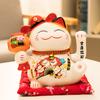 6 Inch Fortune Cat with Waving Arm Ceramic ManekI Neko Feng Shui Ornament Lucky Cat for Shops, Restaurants and Home Deoration