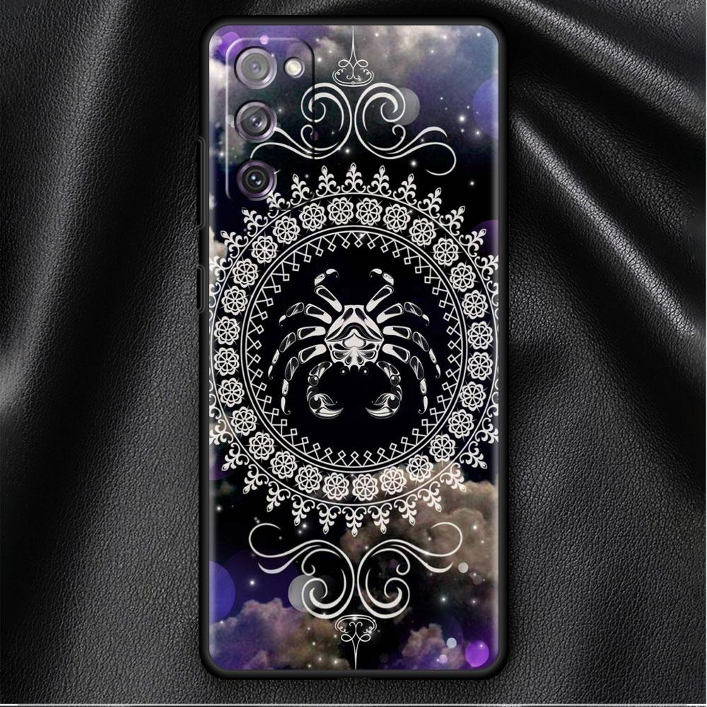 Case For Samsung Galaxy S20 FE S22 Ultra S21 Plus Luxury Soft Phone Case S10 S9 S8 S10e S7 Funda Mandala 12 Constellations Shell