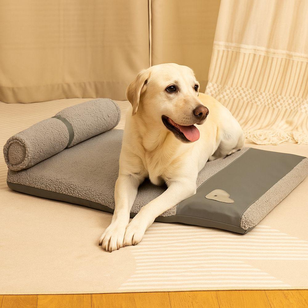 Removable Dog Sleeping Mat Neck Protection Pet Dog House Practical Dog Plush Bed  Crate