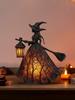 Dekoracje Halloween Wewnętrzna Lampa Wiedźmy Halloween Spooky Stojąca Lampka Nocna Unikalna Statuetka Wiedźmy Lampa Stołowa do Sypialni