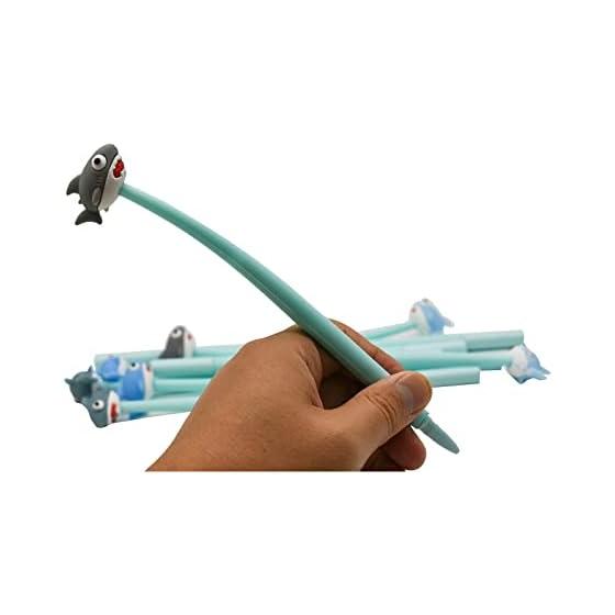 Set of 4 Cute Shark Ballpoint Pens, 1.0mm Black Ink, Ideal for Students, Stationery, Smooth Writing, Fun & Novelty Gift for Kids, Planners, Office