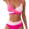New swimsuit color matching bikini swimsuit chest cross swimsuit fashion swimsuit