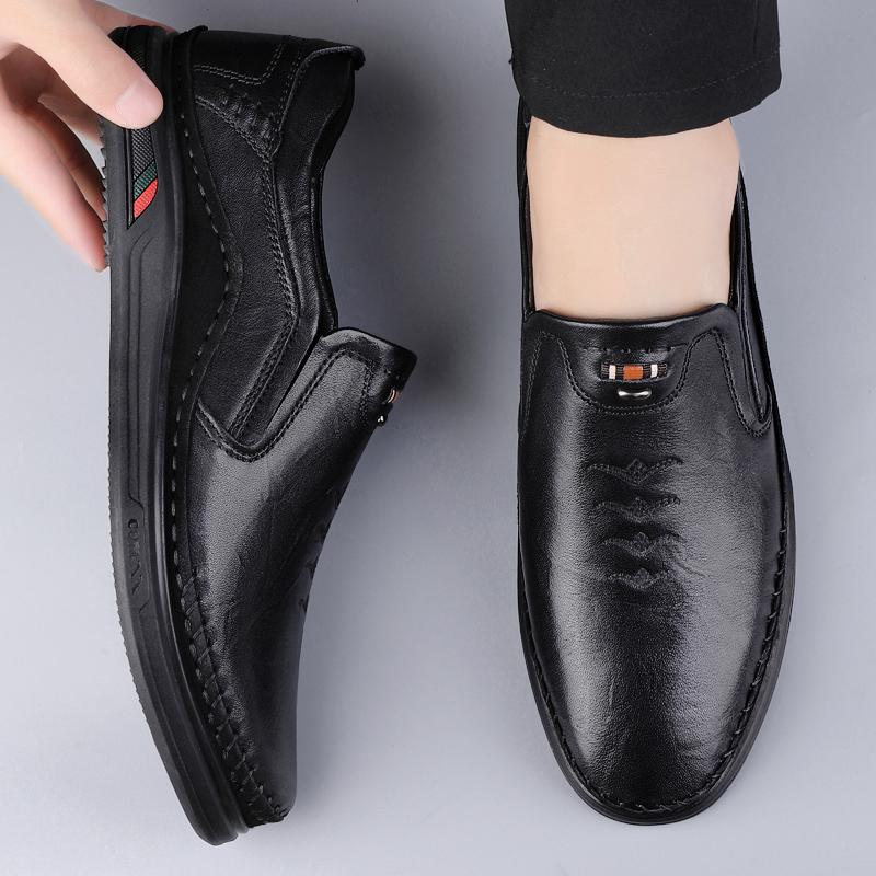 Brand Anti-Slip Comfortable Flat Shoes Designer Rubber Sole Breathable Shoes Fashion Men Loafers Lightweight Men's Driving Shoes