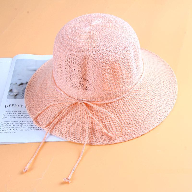 Women's Summer Sun Protection Straw Hat with Face Covering - Breathable Korean Style Beach Hat