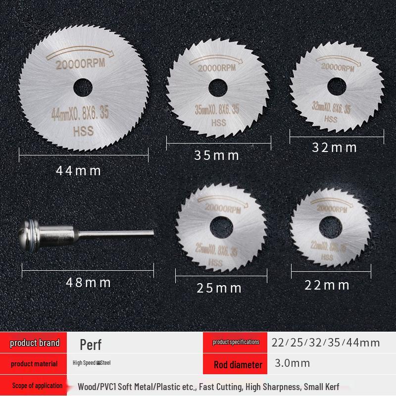 Small HSS Circular Saw Blade for Mini Electric Drill/Grinder - High-Speed Steel for Woodworking and Metal Cutting
