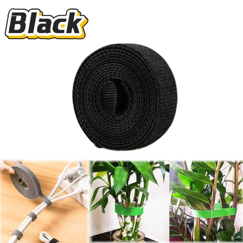 

Data Cable Management Strap Reusable Detachable Can Be Cut Freely Multifunctional Velcro Strap Fixed Storage Accessories 1roll