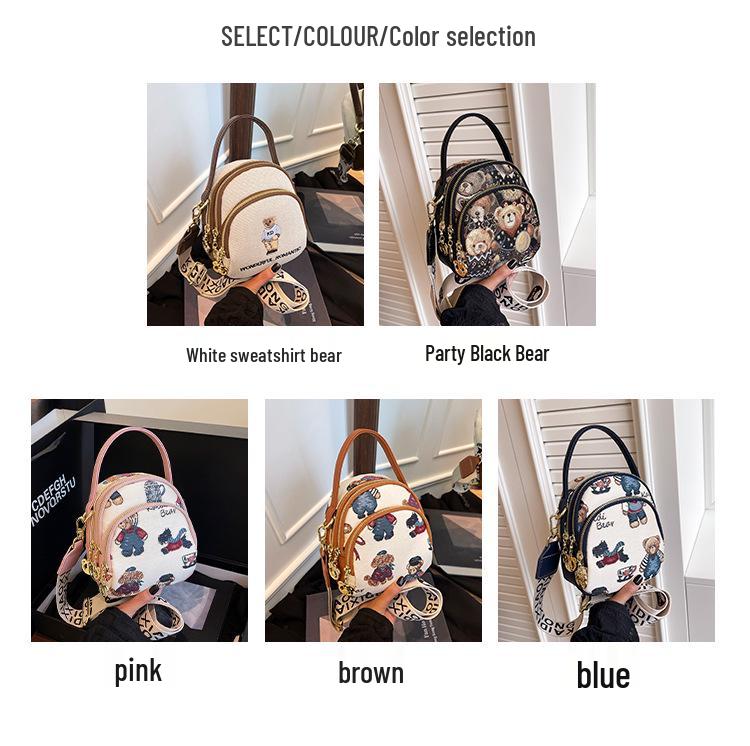 2025 Hello Kitty Women's Cartoon Bear Shoulder Crossbody Phone Bag - Cute, Fashionable, Versatile