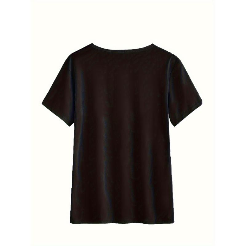 European sizes Round Neck T-Shirt with Letter Pattern