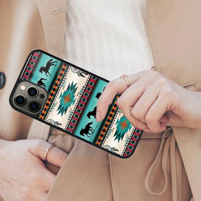 

Boho Western Wild Horses Native Magnetic Phone Case For APPLE iPhone 17 Air 16 14 13 12 Pro Max 15 Plus Wireless MagSafe Cover iPhone 13mini